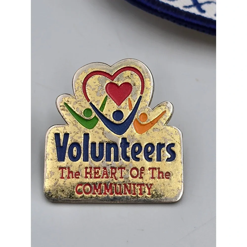 Vintage Healthcare Volunteer Pin Lot Women Multicolor Good Service Award Patch